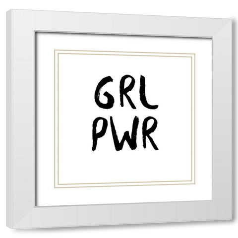 Power Quotes V White Modern Wood Framed Art Print with Double Matting by Hambly, Anna