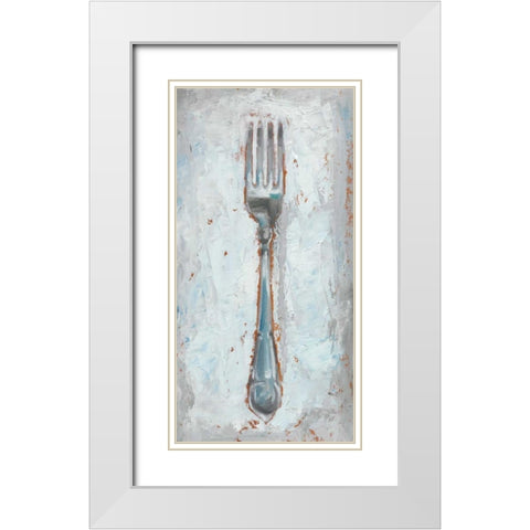 Impressionist Flatware II White Modern Wood Framed Art Print with Double Matting by Harper, Ethan