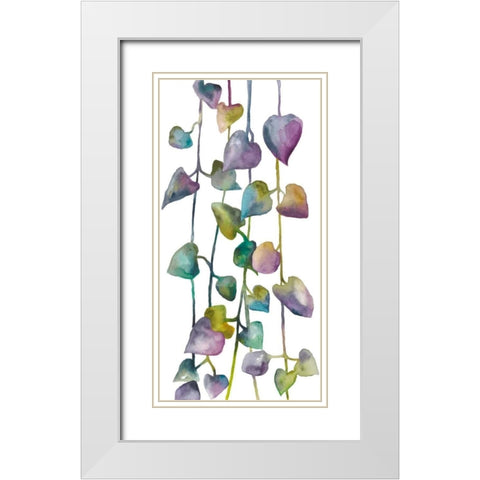 Climb II White Modern Wood Framed Art Print with Double Matting by Zarris, Chariklia