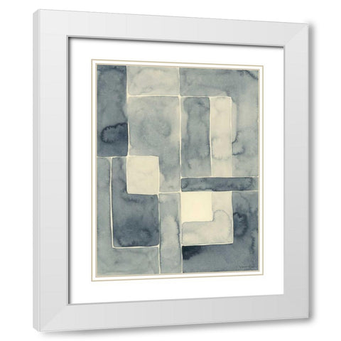 Blockade I White Modern Wood Framed Art Print with Double Matting by Lam, Vanna