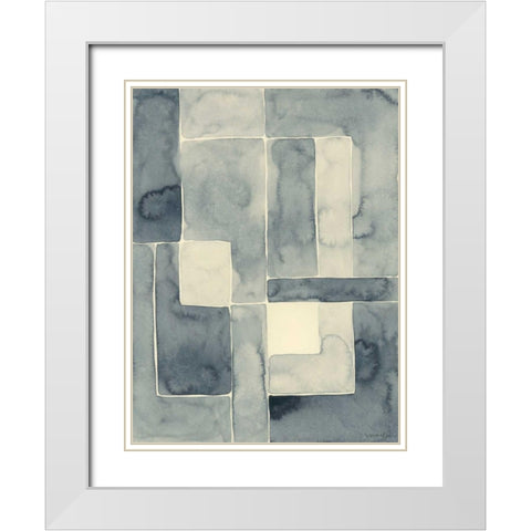 Blockade I White Modern Wood Framed Art Print with Double Matting by Lam, Vanna