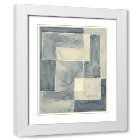 Blockade II White Modern Wood Framed Art Print with Double Matting by Lam, Vanna