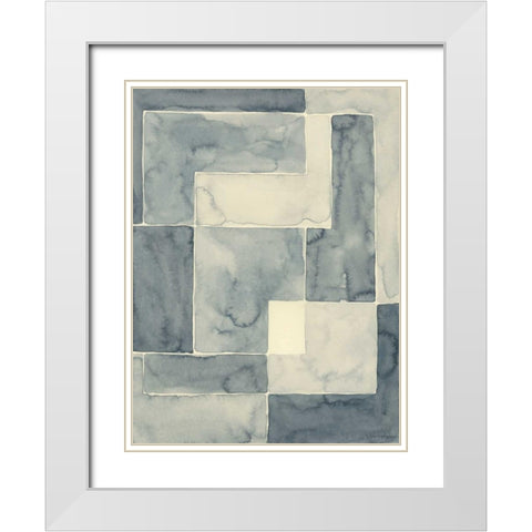 Blockade II White Modern Wood Framed Art Print with Double Matting by Lam, Vanna