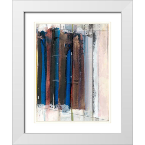 Art Notebook I White Modern Wood Framed Art Print with Double Matting by Fuchs, Jodi