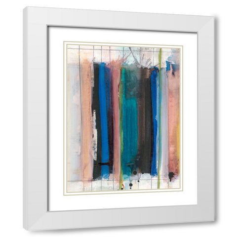 Art Notebook II White Modern Wood Framed Art Print with Double Matting by Fuchs, Jodi