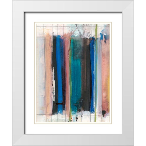 Art Notebook II White Modern Wood Framed Art Print with Double Matting by Fuchs, Jodi