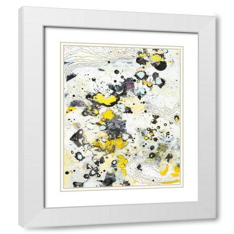 Topo I White Modern Wood Framed Art Print with Double Matting by Fuchs, Jodi