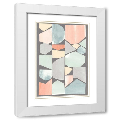 Rodondo I White Modern Wood Framed Art Print with Double Matting by Stramel, Renee W.