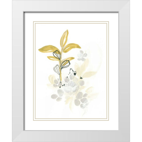 The Minimalist Garden I White Modern Wood Framed Art Print with Double Matting by Vess, June Erica