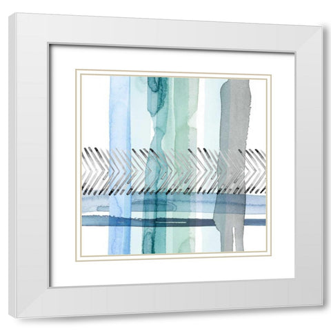 Cross Stitch I White Modern Wood Framed Art Print with Double Matting by Popp, Grace