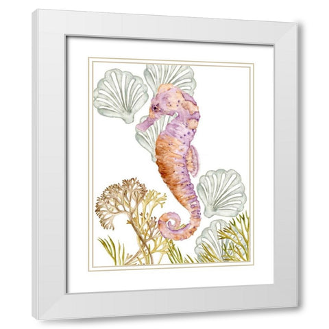 Undersea Creatures II White Modern Wood Framed Art Print with Double Matting by Wang, Melissa