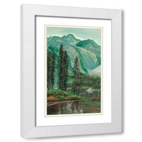 Mountainscape IV White Modern Wood Framed Art Print with Double Matting by Wang, Melissa