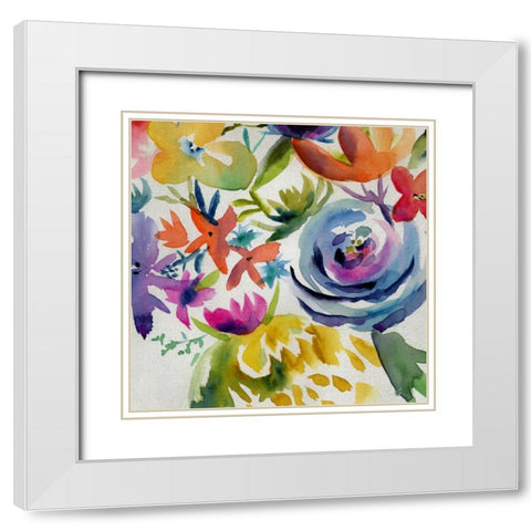 Summer Spectrum I White Modern Wood Framed Art Print with Double Matting by Zarris, Chariklia