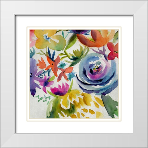 Summer Spectrum I White Modern Wood Framed Art Print with Double Matting by Zarris, Chariklia