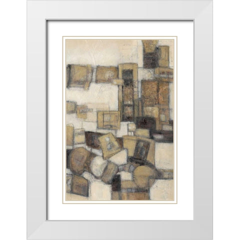 Lost Canyon II White Modern Wood Framed Art Print with Double Matting by Crawford, Beverly