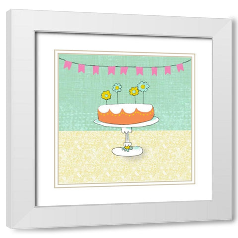 Retro Birthday I White Modern Wood Framed Art Print with Double Matting by Zarris, Chariklia