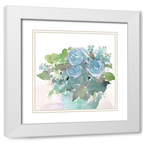 Spring Arrangement I White Modern Wood Framed Art Print with Double Matting by Dixon, Samuel