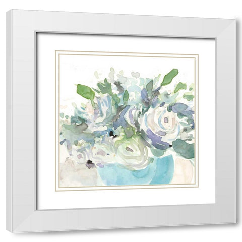 Spring Arrangement II White Modern Wood Framed Art Print with Double Matting by Dixon, Samuel