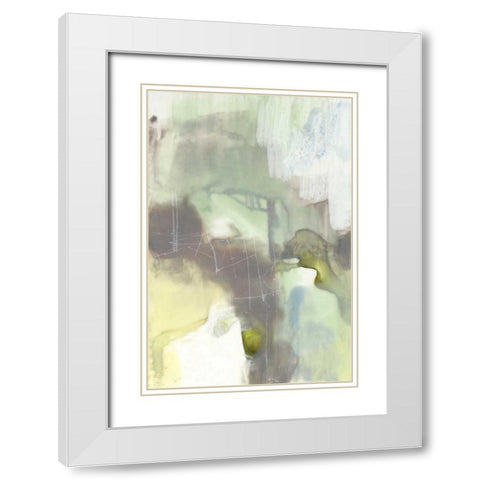 Pastel Steppe I White Modern Wood Framed Art Print with Double Matting by Goldberger, Jennifer