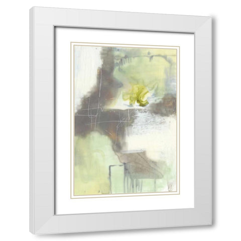 Pastel Steppe II White Modern Wood Framed Art Print with Double Matting by Goldberger, Jennifer