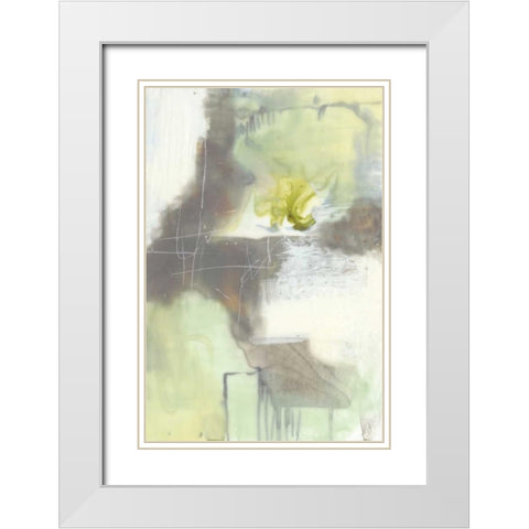 Pastel Steppe II White Modern Wood Framed Art Print with Double Matting by Goldberger, Jennifer