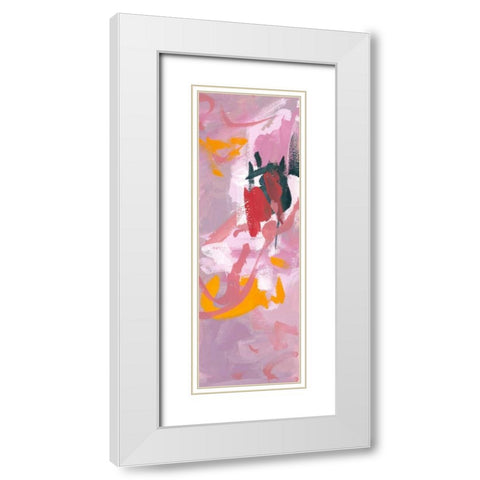 Composition 1b White Modern Wood Framed Art Print with Double Matting by Wang, Melissa