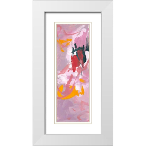 Composition 1b White Modern Wood Framed Art Print with Double Matting by Wang, Melissa