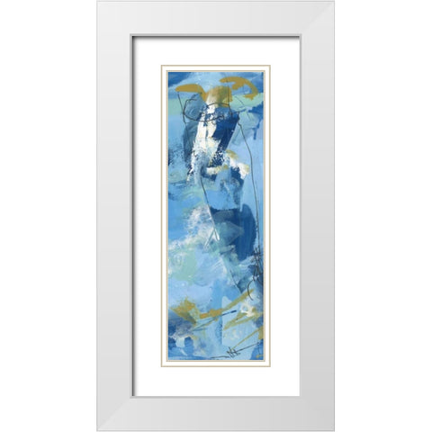 Composition 3a White Modern Wood Framed Art Print with Double Matting by Wang, Melissa