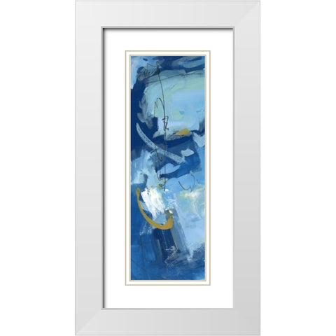 Composition 3b White Modern Wood Framed Art Print with Double Matting by Wang, Melissa