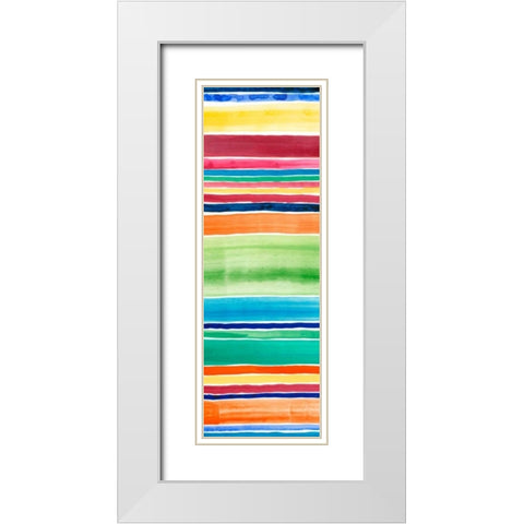 Cabana Panel I White Modern Wood Framed Art Print with Double Matting by Moore, Regina