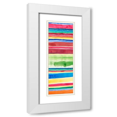 Cabana Panel II White Modern Wood Framed Art Print with Double Matting by Moore, Regina