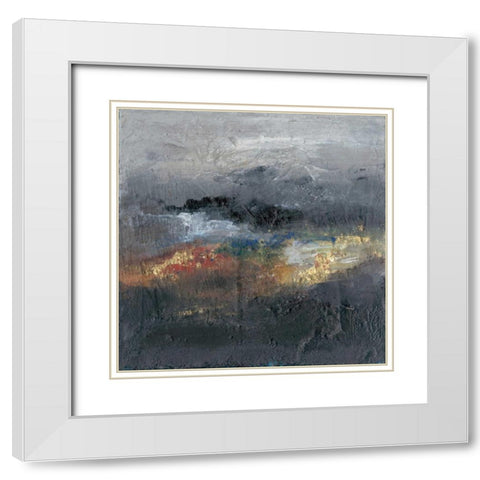 Mountains in the Mist III White Modern Wood Framed Art Print with Double Matting by Combs, Joyce