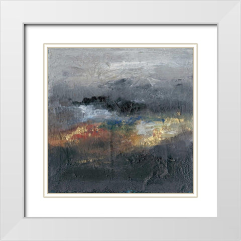 Mountains in the Mist III White Modern Wood Framed Art Print with Double Matting by Combs, Joyce