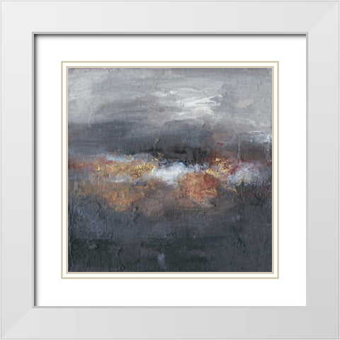 Mountains in the Mist IV White Modern Wood Framed Art Print with Double Matting by Combs, Joyce