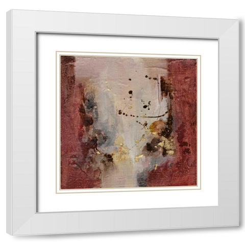 Early Autumn Abstract I White Modern Wood Framed Art Print with Double Matting by Combs, Joyce