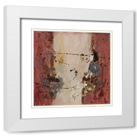 Early Autumn Abstract II White Modern Wood Framed Art Print with Double Matting by Combs, Joyce