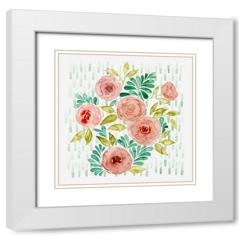 Spring Blossoming II White Modern Wood Framed Art Print with Double Matting by Popp, Grace