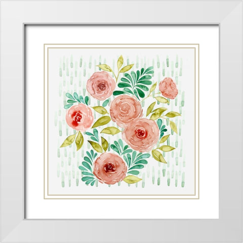 Spring Blossoming II White Modern Wood Framed Art Print with Double Matting by Popp, Grace