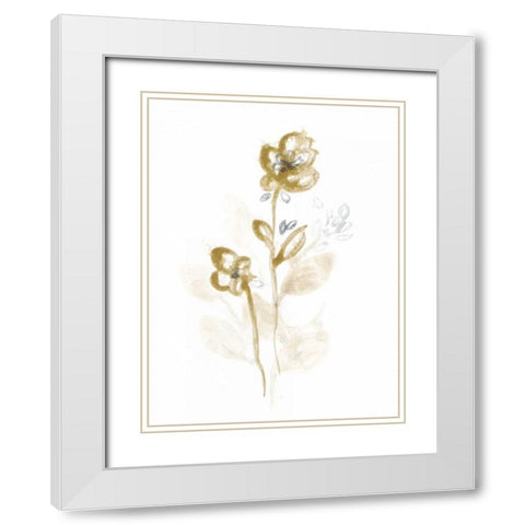 Bronze Spray III White Modern Wood Framed Art Print with Double Matting by Vess, June Erica