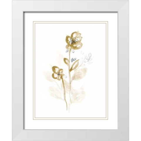 Bronze Spray III White Modern Wood Framed Art Print with Double Matting by Vess, June Erica