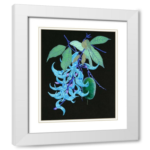 Jade Vine II White Modern Wood Framed Art Print with Double Matting by Wang, Melissa