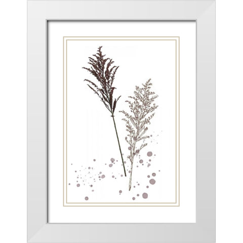 Botany Flower VI White Modern Wood Framed Art Print with Double Matting by Wang, Melissa