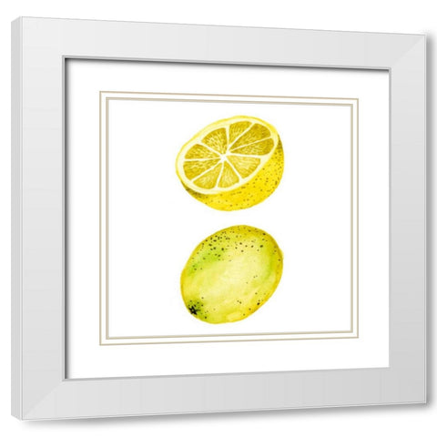 Love Me Fruit IV White Modern Wood Framed Art Print with Double Matting by Wang, Melissa