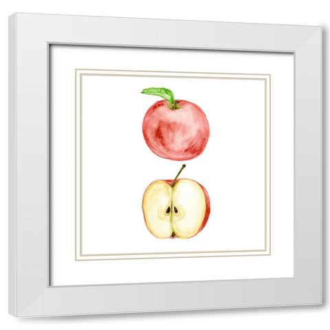 Love Me Fruit VIII White Modern Wood Framed Art Print with Double Matting by Wang, Melissa