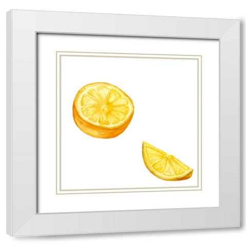 Love Me Fruit IX White Modern Wood Framed Art Print with Double Matting by Wang, Melissa