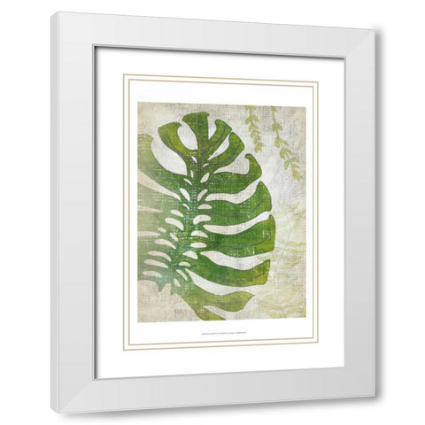 Frond III White Modern Wood Framed Art Print with Double Matting by Zarris, Chariklia