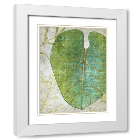 Frond IV White Modern Wood Framed Art Print with Double Matting by Zarris, Chariklia