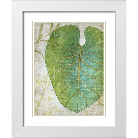 Frond IV White Modern Wood Framed Art Print with Double Matting by Zarris, Chariklia