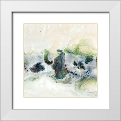 Melting in Love III White Modern Wood Framed Art Print with Double Matting by Bramma, Lila