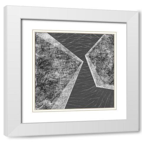 Orchestrated Geometry III White Modern Wood Framed Art Print with Double Matting by Chandler, Sharon